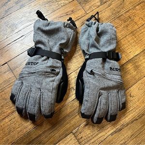 Kids Grey Burton Dry Ride Gloves (Size M)